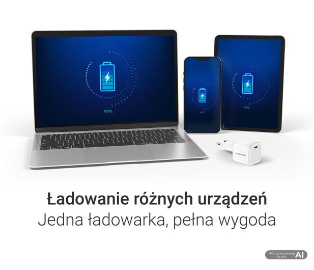 Silver Monkey Ładowarka GaN Smart Uno 100W Biała - 1572479 - zdjęcie 2