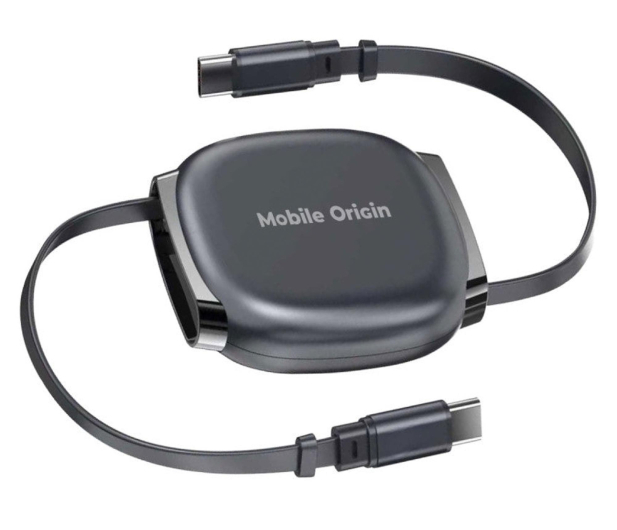 Mobile Origin Retractable Cable Box USB-C to USB-C CB7 Black 100W - 1590345 - zdjęcie
