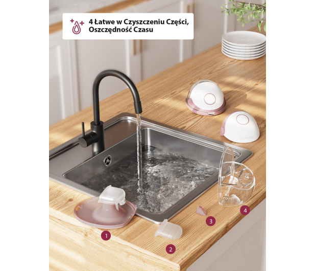 MOMCOZY Laktator M6 bezprzewodowy podwójny czerwony BP311 - 1574086 - zdjęcie 9