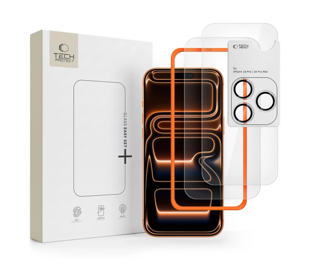 Tech-Protect Szkło Hartowane Easy Set+ 3-Pack Do Iphone 18 Pro Max - 1586922 - zdjęcie