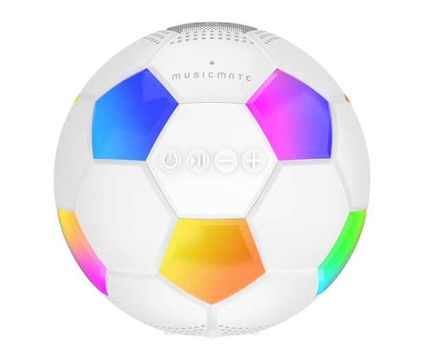 MusicMate Głośnik Bluetooth MM-SB40-W FootballWave LED - 1588291 - zdjęcie 2
