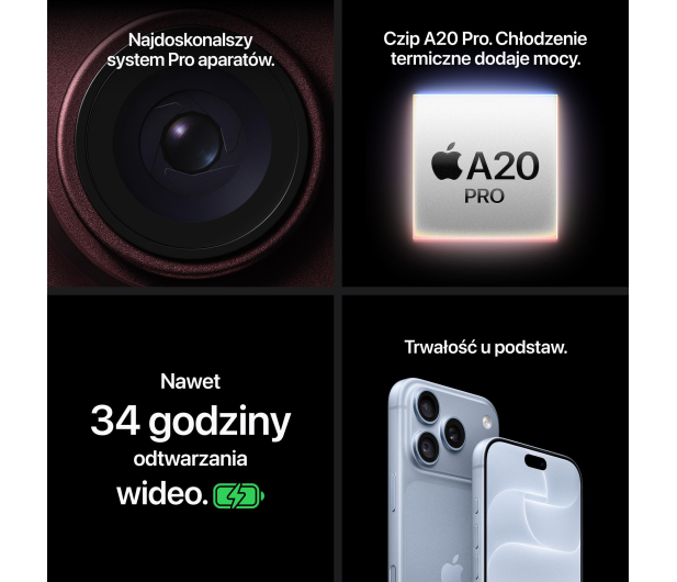 Apple iPhone 18 Pro 256GB błękit lodowca - 1593638 - zdjęcie 12