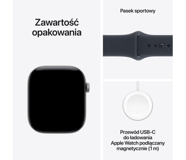 Apple Watch 12 42/Gwiezdna szarość Alu/Granatowy Pasek S/M GPS - 1594044 - zdjęcie 7