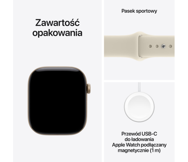 Apple Watch 12 42/Jasne złoto Alu/Piaskowy Pasek S/M GPS - 1594048 - zdjęcie 7