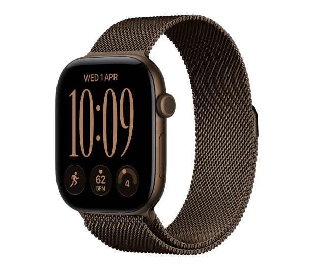 Apple Watch 12 46/Ciemny brąz Alu/Ciemny brąz Mediolańska M/L GPS - 1594099 - zdjęcie
