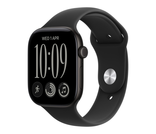Apple Watch 12 46/Czarny Alu/Czarny Pasek S/M GPS - 1594054 - zdjęcie