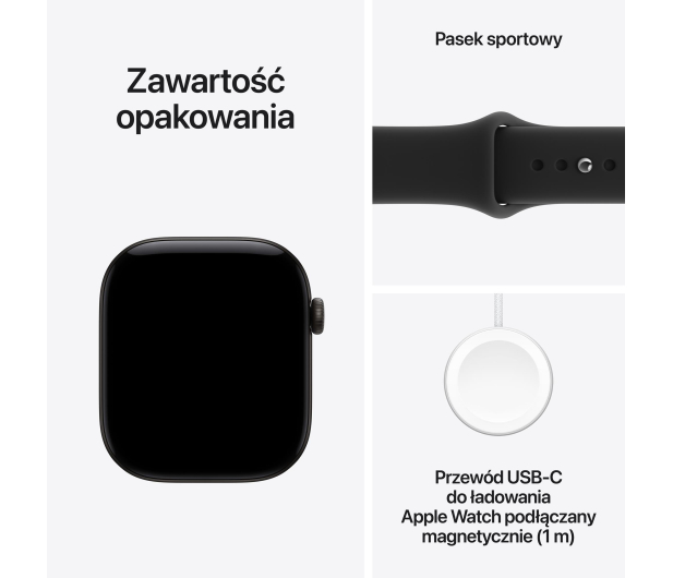 Apple Watch 12 46/Czarny Alu/Czarny Pasek S/M GPS - 1594054 - zdjęcie 7