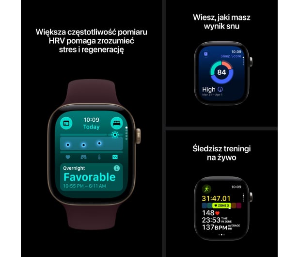 Apple Watch 12 42/Jasne złoto Alu/Piaskowy Pasek M/L 5G - 1594065 - zdjęcie 5