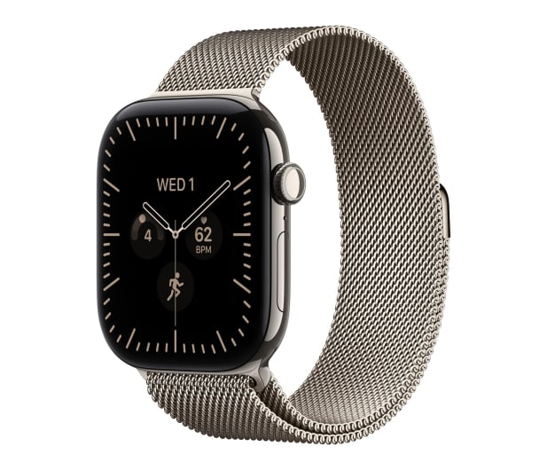 Apple Watch 12 46/Naturalny tytan/Mediolańska Bransoleta S/M 5G - 1594084 - zdjęcie