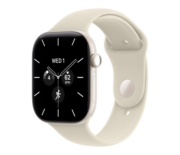 Apple Watch 12 46/Biała perła Ceramika/Piaskowy Pasek S/M 5G - 1594094 - zdjęcie