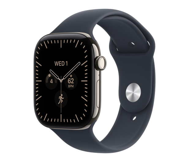 Apple Watch 12 42/Naturalny tytan/Granatowy Pasek S/M 5G - 1594076 - zdjęcie