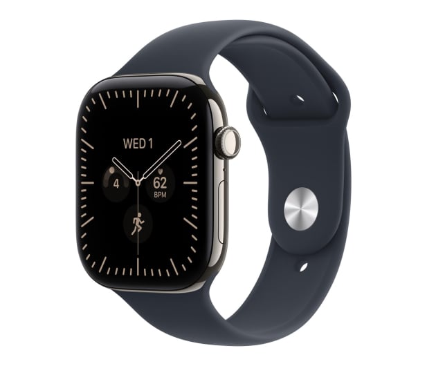Apple Watch 12 46/Naturalny tytan/Granatowy Pasek S/M 5G - 1594082 - zdjęcie