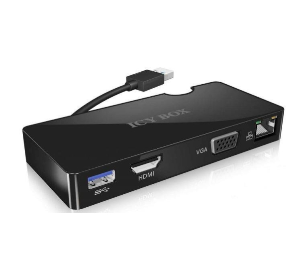 ICY BOX USB - HDMI, VGA, USB, RJ-45 - 207632 - zdjęcie