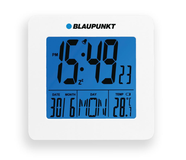 Blaupunkt CL02WH Zegar z alarmem i temperaturą biały - 215907 - zdjęcie