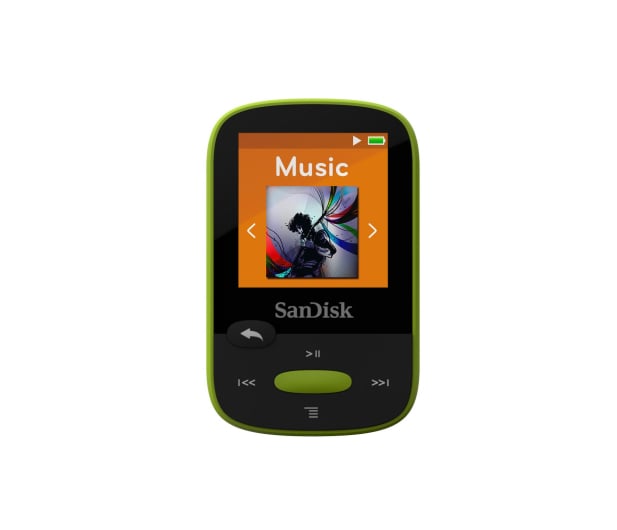 SanDisk Clip Sport 8GB limonkowy (słuchawki, FM, LCD) - 173420 - zdjęcie