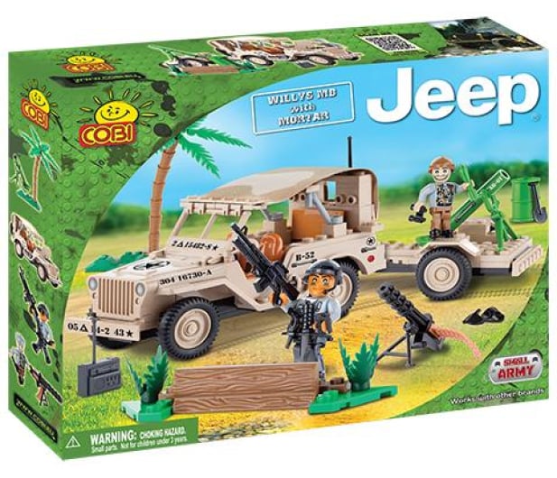 Cobi Jeep Willys pustynny z moździerzem Klocki dla