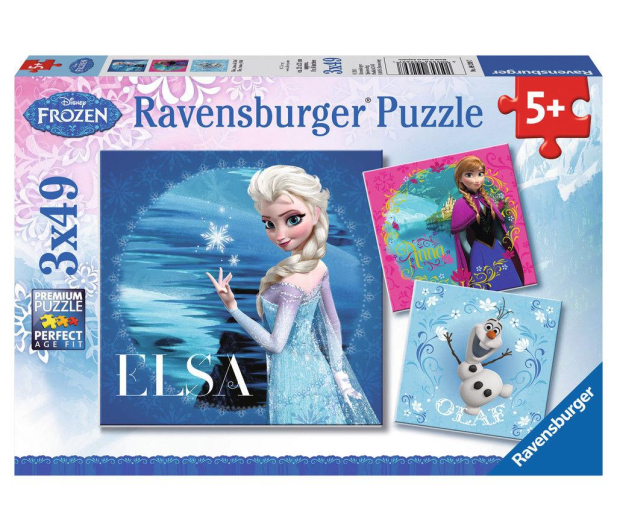 Ravensburger Puzzle 3x49 Elsa, Anna i Olaf - 206836 - zdjęcie