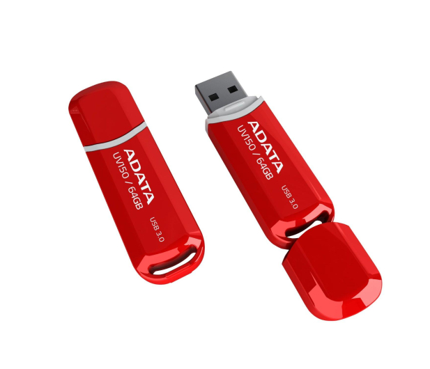 ADATA 64GB DashDrive UV150 czerwony (USB 3.1) - 262334 - zdjęcie 2