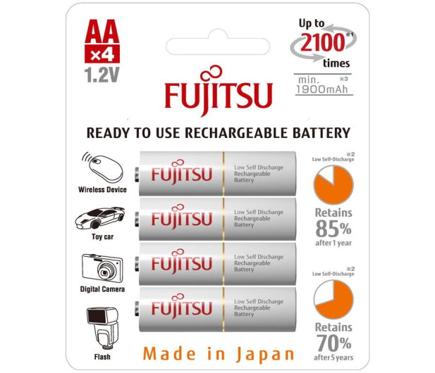 Fujitsu R6/AA białe 1900 mAh  (4 szt.) blister  - 265984 - zdjęcie
