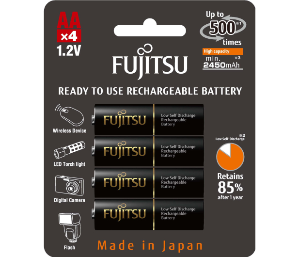 Fujitsu R6/AA czarne 2450mAh (4 szt.) blister - 265983 - zdjęcie