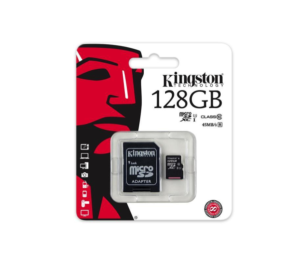 Kingston 128GB microSDXC Class10 zapis 10MB/s odczyt 45MB/s - 263205 - zdjęcie 4