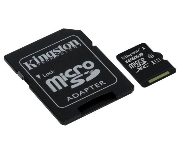 Kingston 128GB microSDXC Class10 zapis 10MB/s odczyt 45MB/s - 263205 - zdjęcie 2