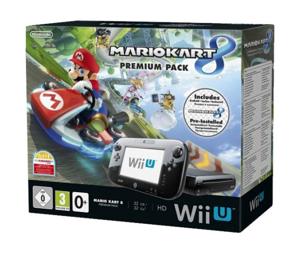 Nintendo Wii U Premium Pack Black + Mario Kart 8 +NSMB+NSLU - 334033 - zdjęcie