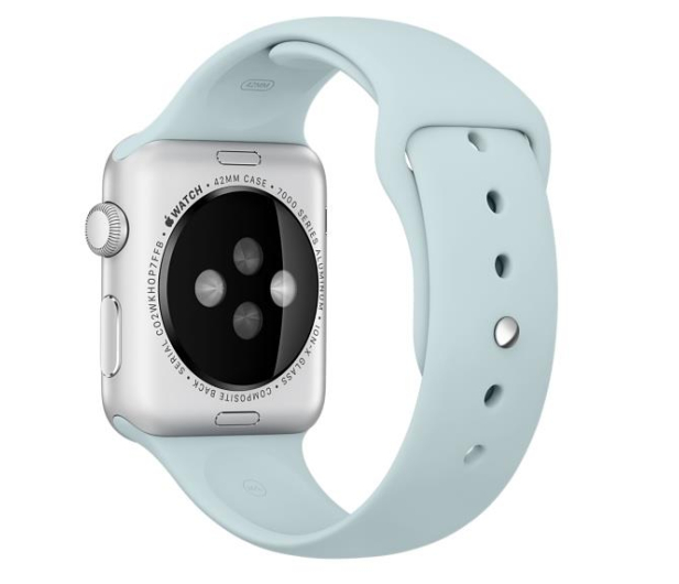 Apple Silikonowy do Apple Watch 42 mm turkusowy - 273662 - zdjęcie