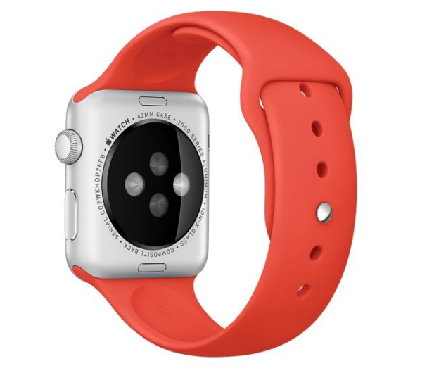 Apple Silikonowy do Apple Watch 42 mm pomarańczowy - 273669 - zdjęcie