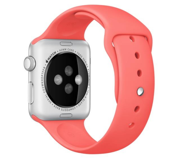 Apple Silikonowy do Apple Watch 42 mm różowy - 273668 - zdjęcie