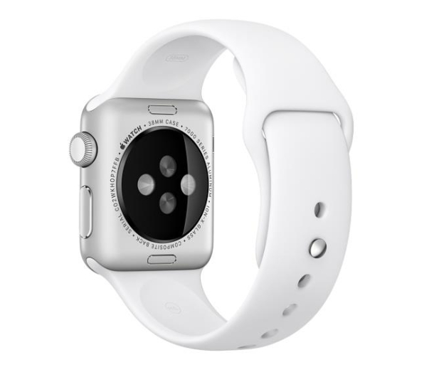 Apple Silikonowy do Apple Watch 38 mm biały - 273645 - zdjęcie