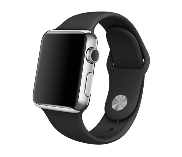 Apple Silikonowy do Apple Watch 38 mm czarno-szary - 273638 - zdjęcie 2