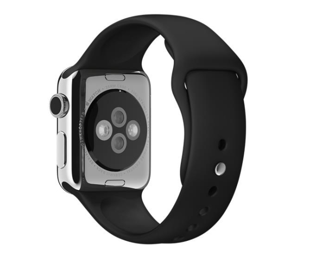 Apple Silikonowy do Apple Watch 38 mm czarno-szary - 273638 - zdjęcie