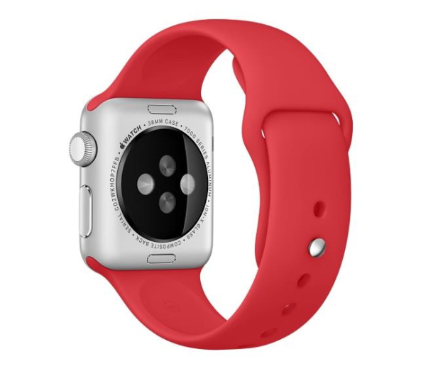 Apple Silikonowy do Apple Watch 38 mm czerwony - 273654 - zdjęcie
