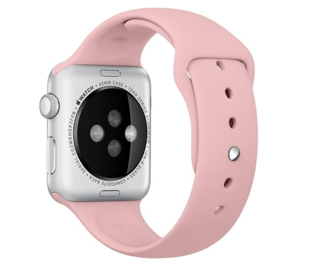 Apple Silikonowy do Apple Watch 42 mm bladoróżowy - 273665 - zdjęcie