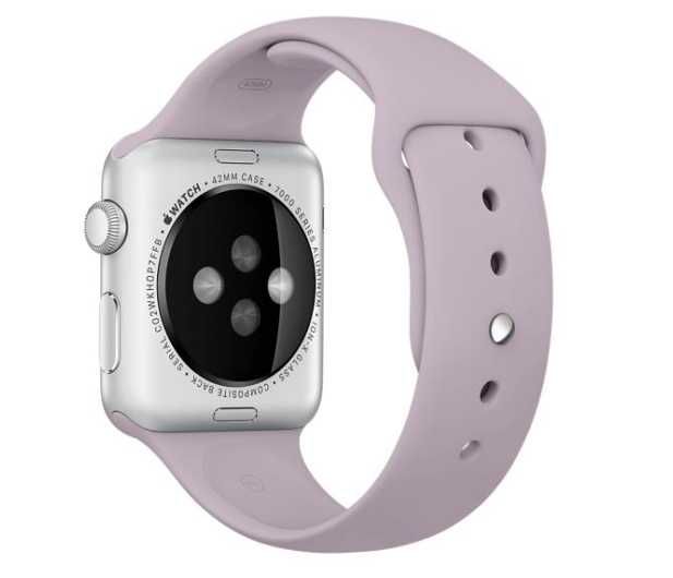 Apple Silikonowy do Apple Watch 42 mm lawendowy - 273666 - zdjęcie