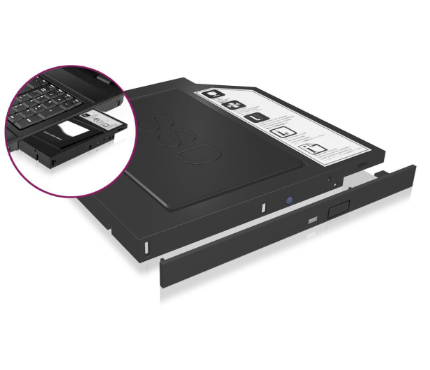 ICY BOX Adapter na dysk 2.5" do laptopa (slot DVD 9.5mm) - 232315 - zdjęcie 3