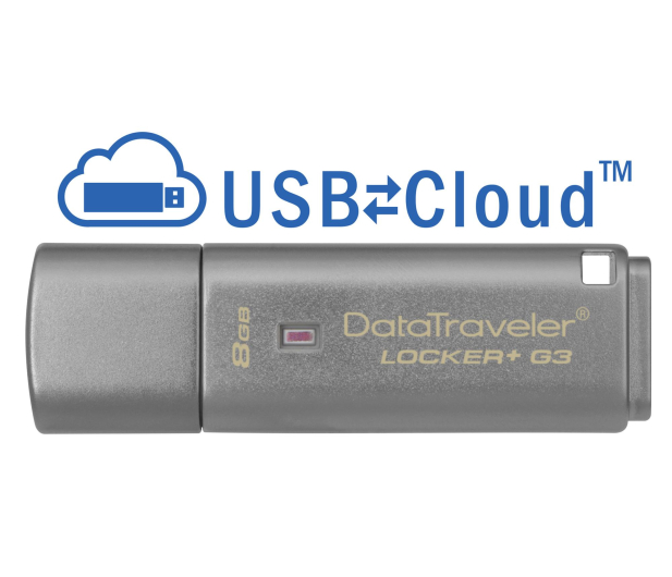 Kingston 8GB DataTraveler Locker+ G3 (USB 3.0) 80MB/s - 169210 - zdjęcie 2