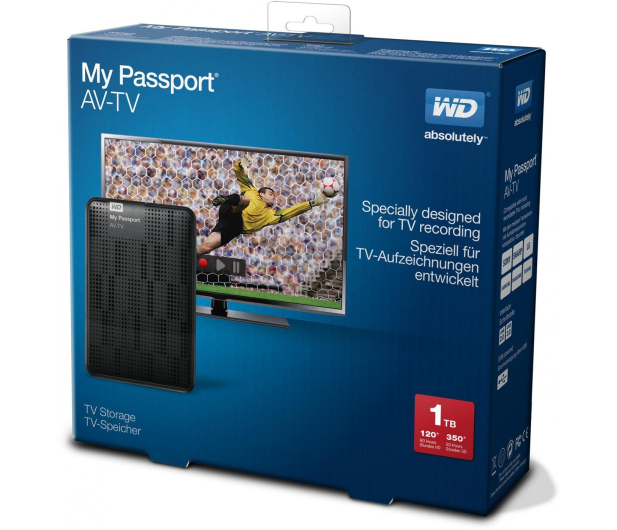 WD My Passport AV-TV 1TB USB 3.2 Gen. 1 Czarny - 182793 - zdjęcie 5