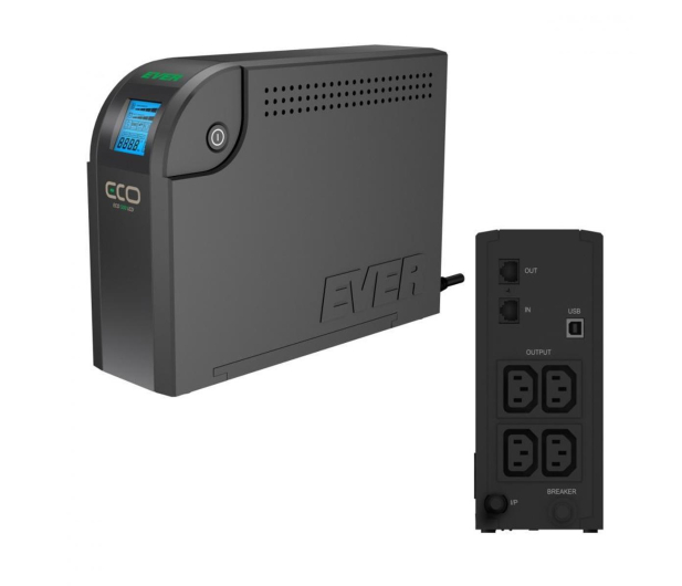 Ever ECO 500 LCD (500VA/300W, 4xIEC, USB, RJ-45, LCD) - 171997 - zdjęcie