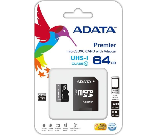 ADATA 64GB microSDXC UHS-I Premier + adapter - 249321 - zdjęcie 3