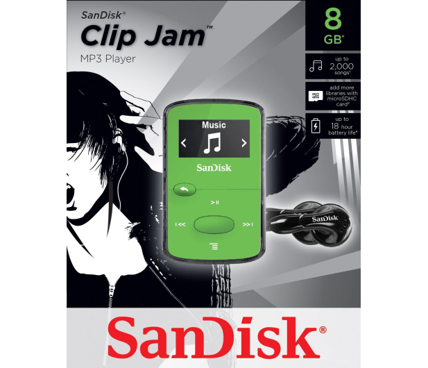SanDisk Clip Jam 8GB zielony - 251396 - zdjęcie 2