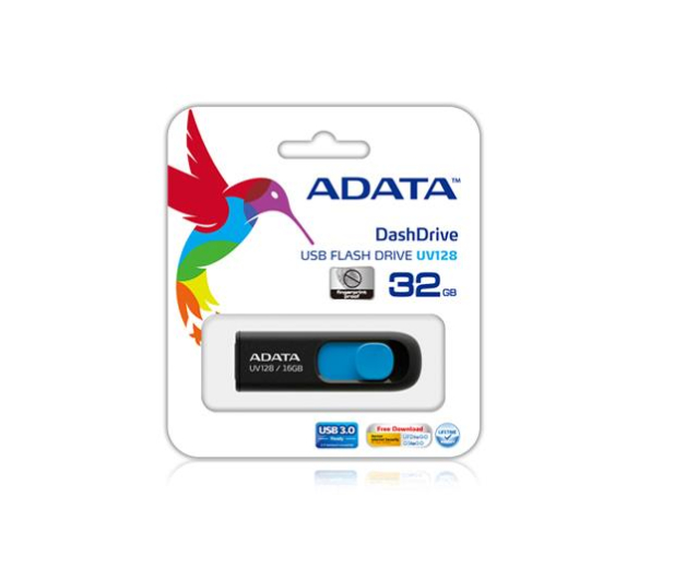 ADATA 32GB DashDrive UV128 czarno-niebieski (USB 3.1) - 255419 - zdjęcie 3