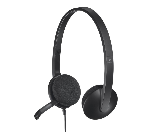 Logitech H340 Headset czarne z mikrofonem - 120306 - zdjęcie