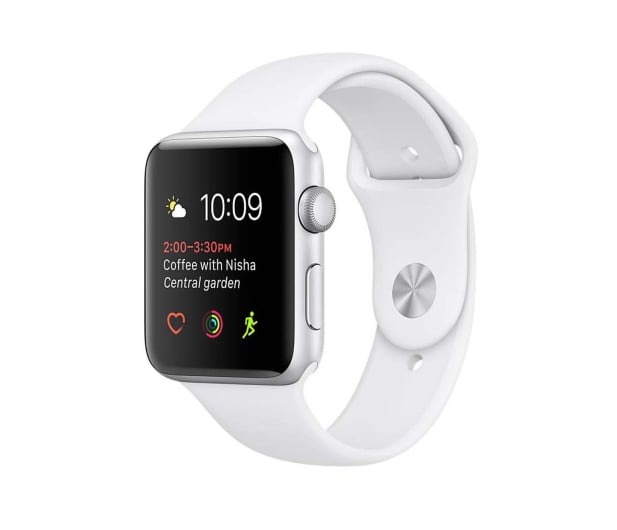 Apple Watch 38/Silver Aluminium/White Sport Band - 325392 - zdjęcie