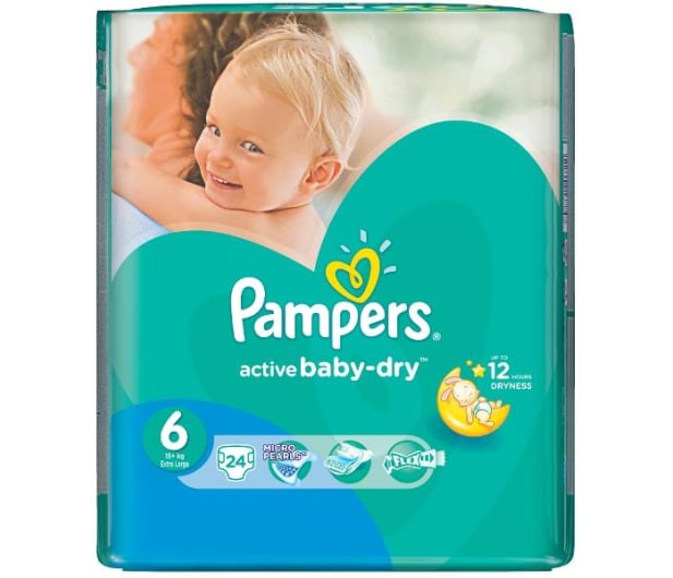 Pampers Active Baby Dry 6 Extra Large 15kg+ 24szt - 189161 - zdjęcie