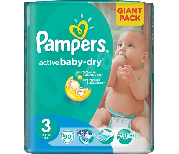 Pampers Active Baby Dry 3 Midi 4-9kg 90szt - 258033 - zdjęcie