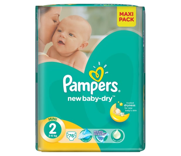 Pampers New Baby Dry 2 Mini 3-6kg 76szt - 258047 - zdjęcie