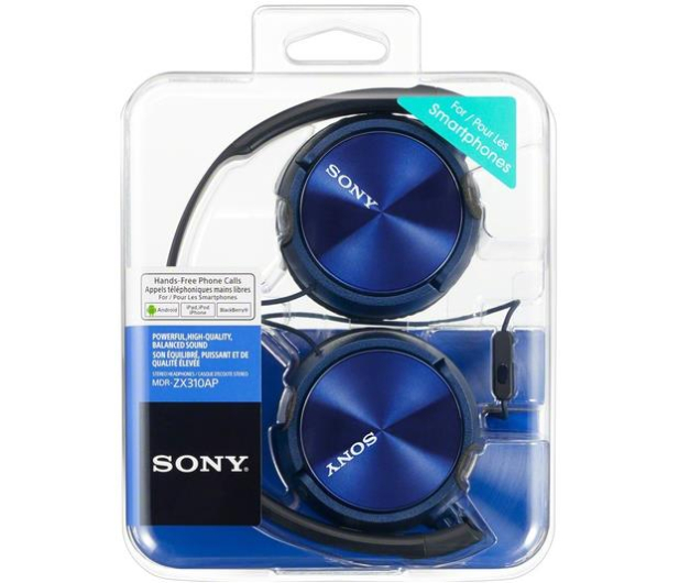 Sony MDR-ZX310AP Niebieskie - 282767 - zdjęcie 6