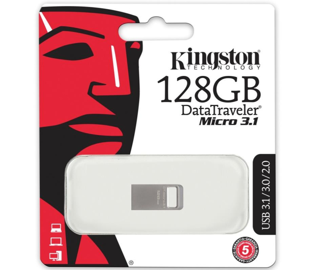 Kingston 128GB DataTraveler Micro 3.1 (USB 3.1) 100MB/s - 286795 - zdjęcie 3